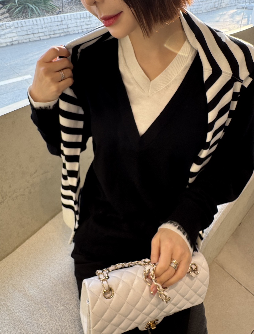 JUJU韓國東大門代購女裝新品26春夏休閑人氣熱賣針織衫V領JUJU針織衫