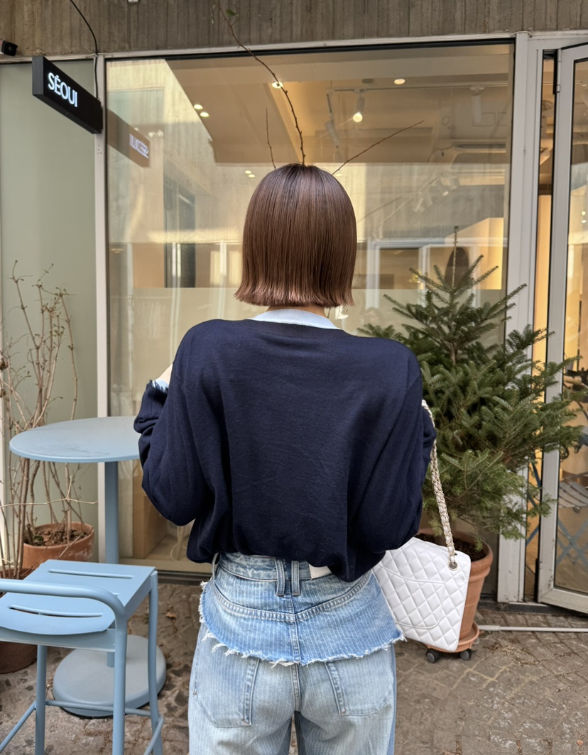 JUJU韓國東大門代購女裝新品26春夏休閑人氣熱賣針織衫V領JUJU針織衫