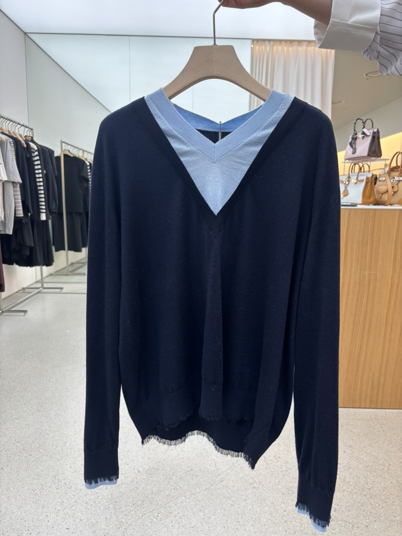 JUJU韓國東大門代購女裝新品26春夏休閑人氣熱賣針織衫V領JUJU針織衫圖色2