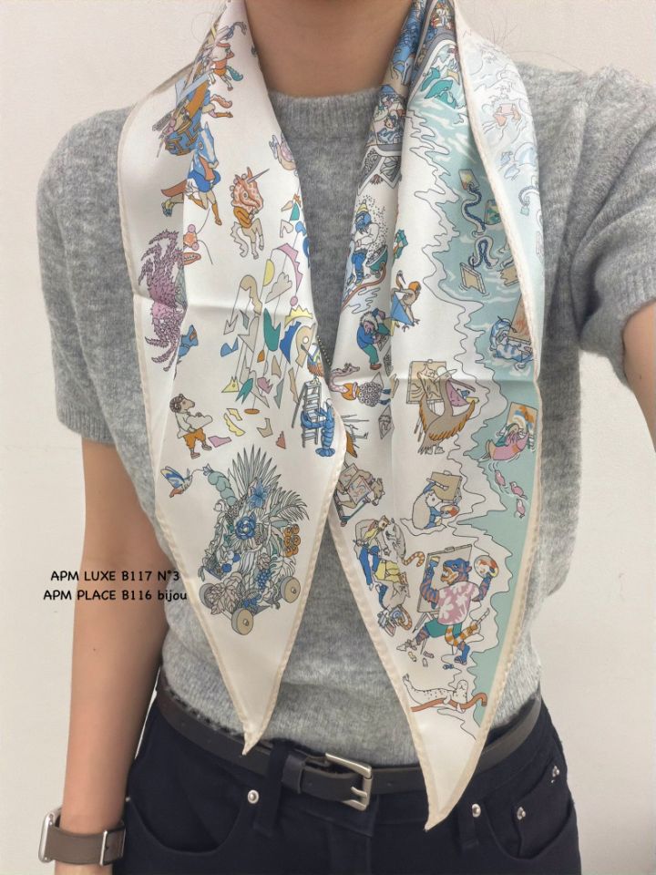 N3韓國東大門代購女裝新品熱賣26春夏休閑人氣圍巾披肩絲綢N3圍巾/披肩