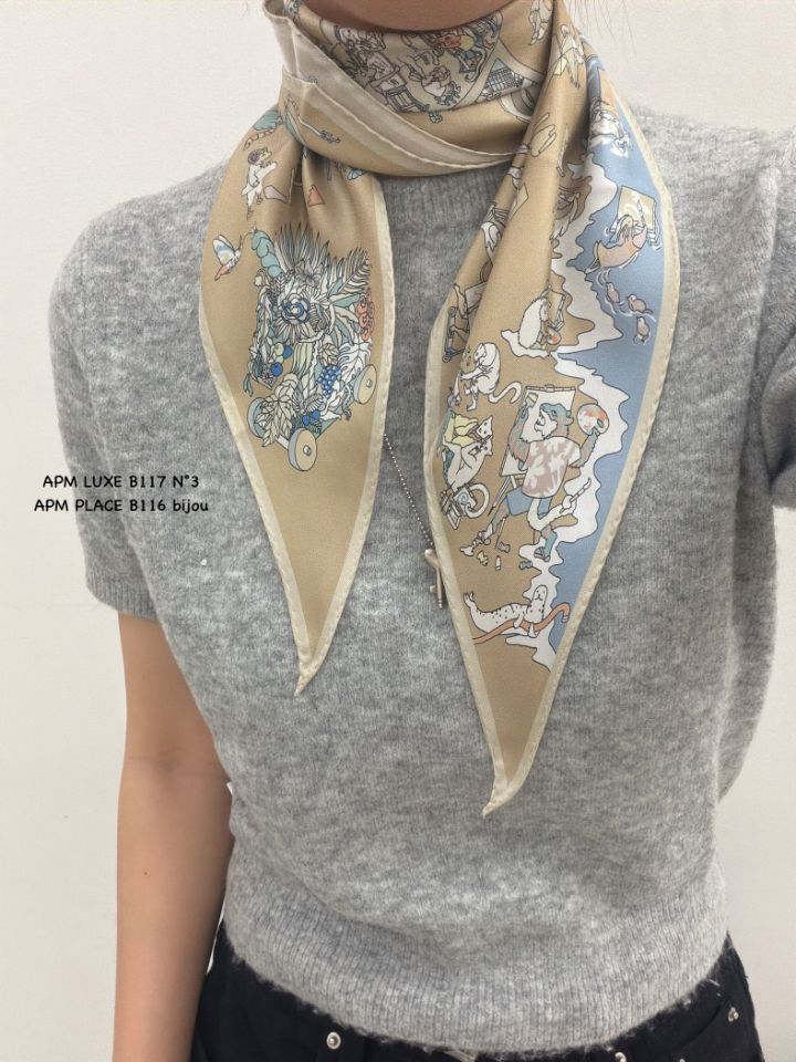 N3韓國東大門代購女裝新品熱賣26春夏休閑人氣圍巾披肩絲綢N3圍巾/披肩