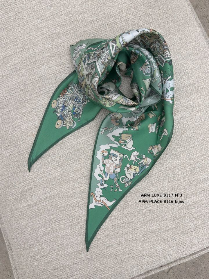 N3韓國東大門代購女裝新品熱賣26春夏休閑人氣圍巾披肩絲綢N3圍巾/披肩圖色1