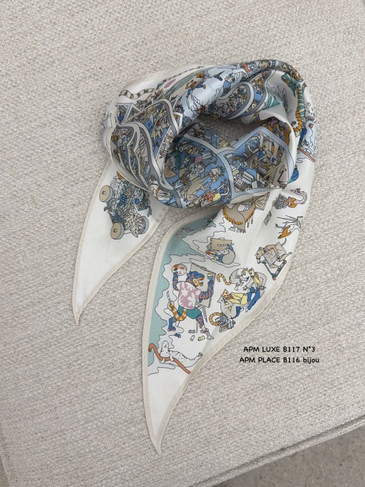 N3韓國東大門代購女裝新品熱賣26春夏休閑人氣圍巾披肩絲綢N3圍巾/披肩圖色3