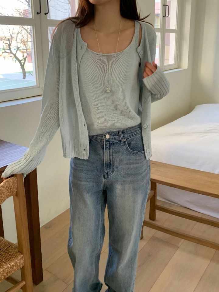 KOMOREBI韓國東大門代購女裝新款休閑人氣熱賣套裝套裝開衫KOMOREBI套裝