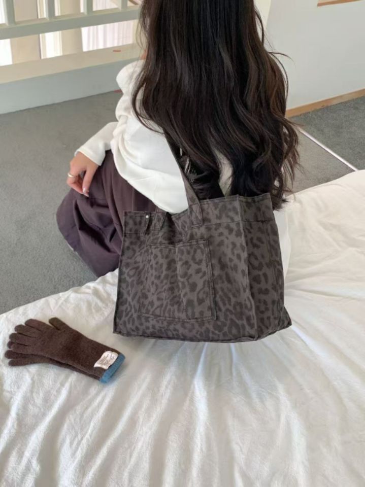 TROUVAILLE韓國東大門直郵女裝新品推薦26春夏單肩斜跨包豹紋TROUVAILLE單肩/斜跨包