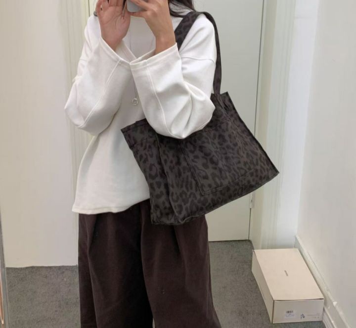 TROUVAILLE韓國東大門直郵女裝新品推薦26春夏單肩斜跨包豹紋TROUVAILLE單肩/斜跨包