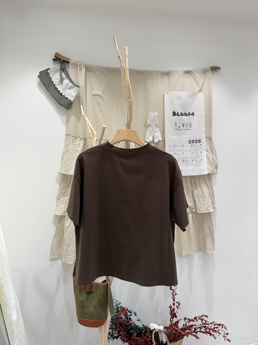 BLOOM韓國直郵女士新品時尚26春夏職業休閑人氣T恤復古棉質BLOOM-ST恤