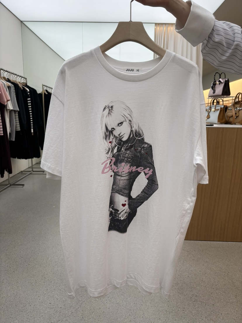 JUJU韓國直郵女士新品26春夏熱賣人氣休閑時尚推薦職業T恤JUJUT恤圖色1