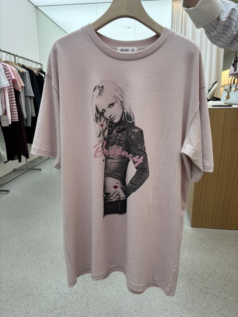 JUJU韓國直郵女士新品26春夏熱賣人氣休閑時尚推薦職業T恤JUJUT恤圖色2