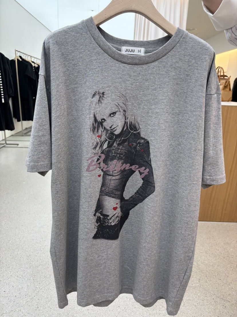 JUJU韓國直郵女士新品26春夏熱賣人氣休閑時尚推薦職業T恤JUJUT恤圖色5