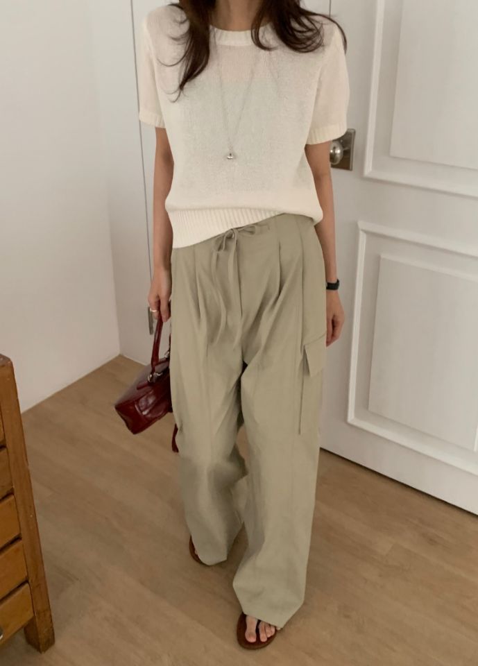 KOMOREBI韓國東大門直郵女裝新款人氣職業休閑休閑褲工裝褲KOMOREBI休閑褲