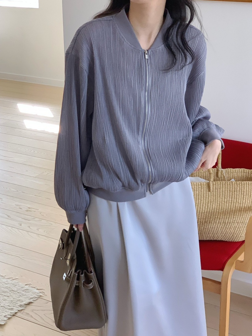 COBALT BLUE韓國東大門直郵女裝新款休閑熱賣職業夾克褶裥COBALT BLUE夾克圖色3