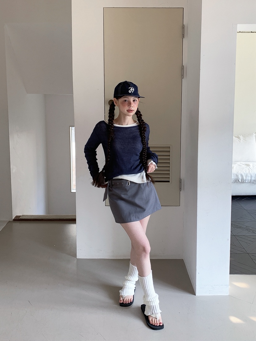 I MFACT韓國東大門代購女裝新品職業時尚休閑長袖T恤透明I MFACT長袖T恤