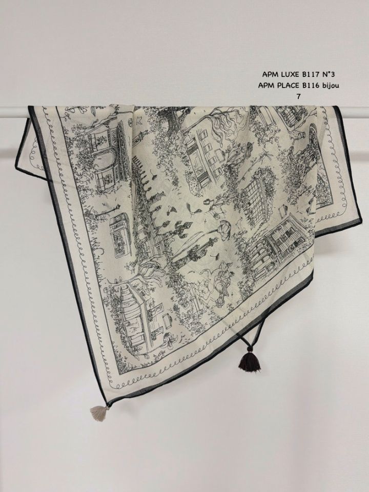 N3韓國直郵女裝新款熱賣職業時尚人氣推薦26春夏圍巾披肩N3圍巾/披肩圖色1