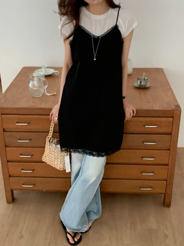 KOMOREBI韓國直郵女士新品人氣推薦熱賣休閑職業連衣裙蕾絲KOMOREBI連衣裙