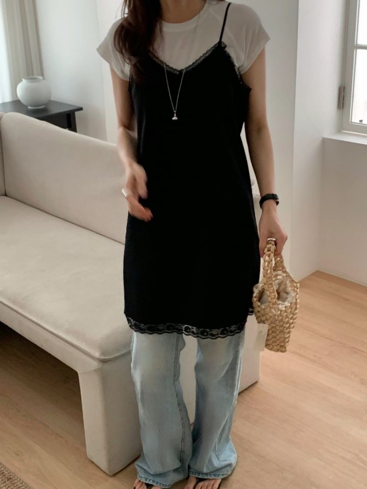 KOMOREBI韓國直郵女士新品人氣推薦熱賣休閑職業連衣裙蕾絲KOMOREBI連衣裙