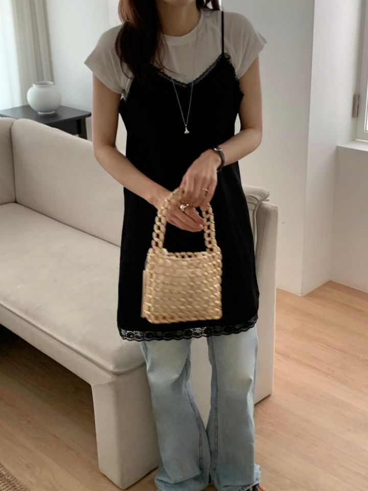 KOMOREBI韓國直郵女士新品人氣推薦熱賣休閑職業連衣裙蕾絲KOMOREBI連衣裙