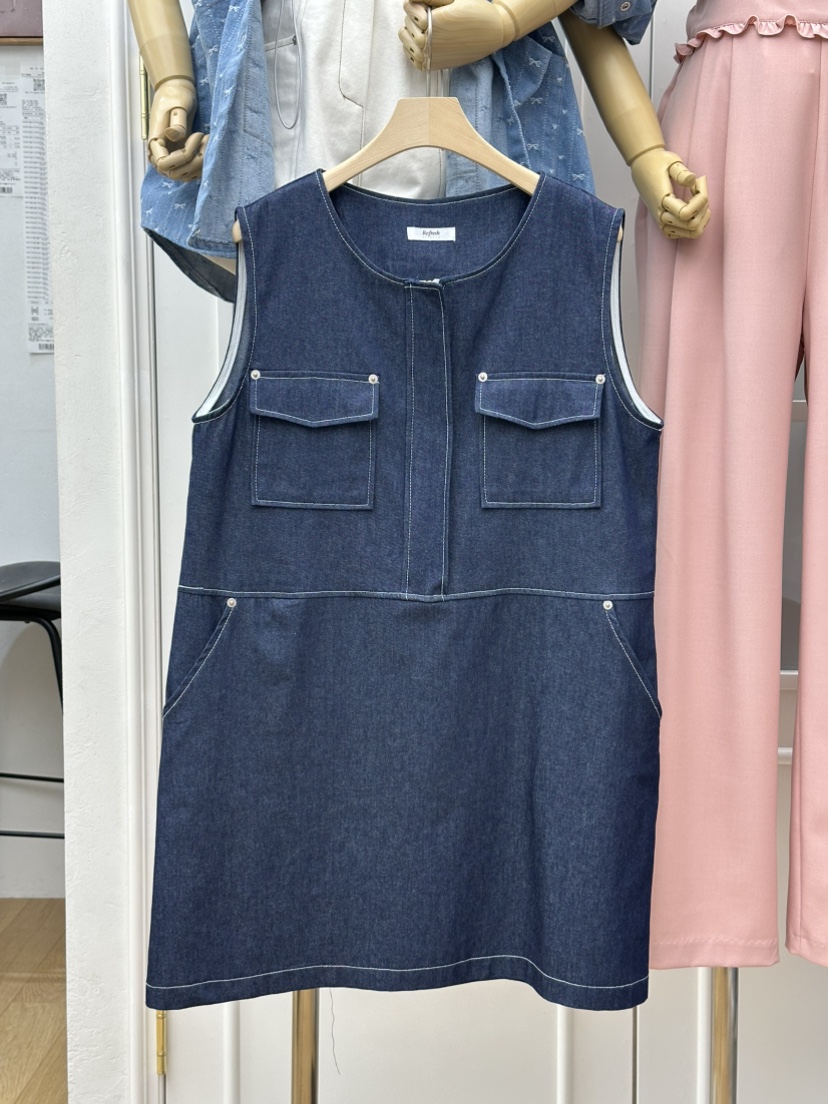 RE:FRESH-L韓國東大門代購女士新品時尚人氣26春夏連衣裙RE:FRESH連衣裙圖色1