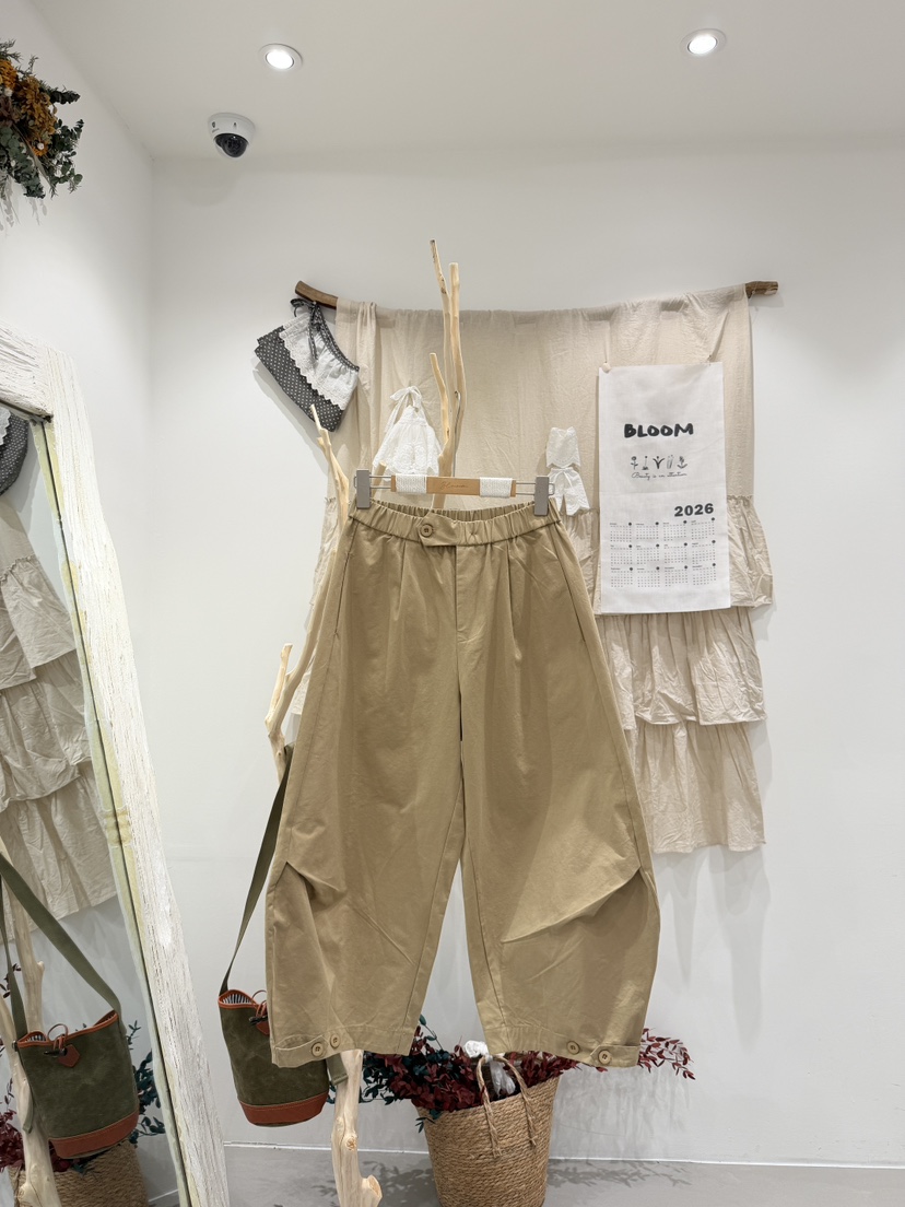 BLOOM韓國直郵女裝新品熱賣26春夏職業時尚人氣休閑褲純棉BLOOM-S休閑褲圖色2