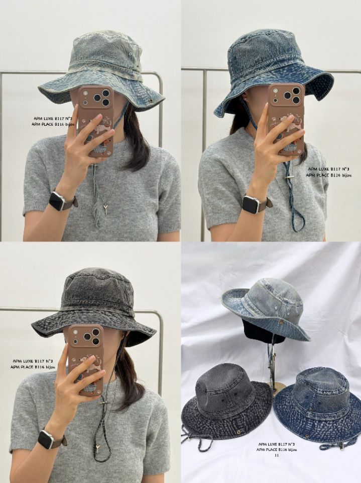 N3韓國東大門代購女裝新款時尚休閑26春夏職業帽子漁夫帽N3帽子