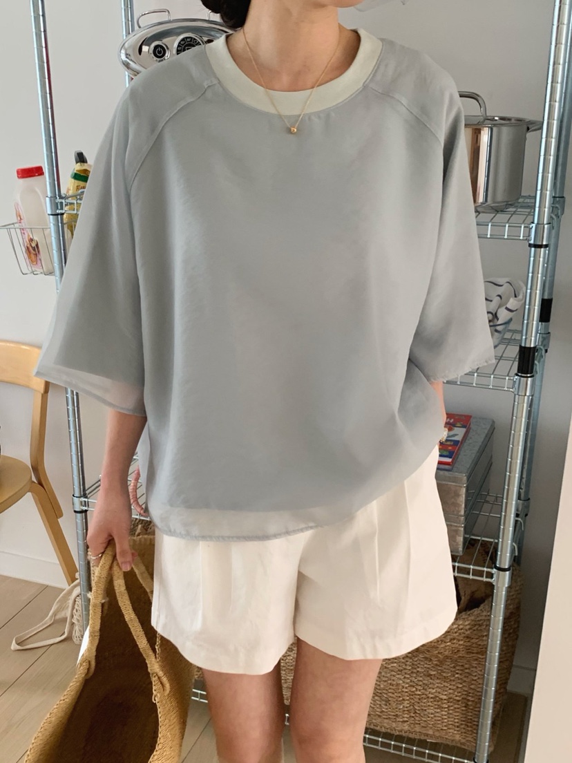 COBALT BLUE韓國直郵女裝新款熱賣職業26春夏休閑時尚T恤COBALT BLUET恤圖色2