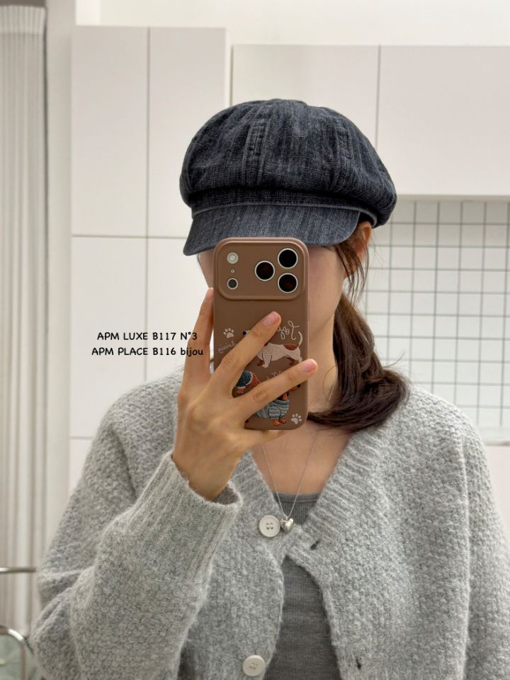 N3韓國東大門直郵女裝新款時尚26春夏帽子水洗牛仔布貝雷N3帽子