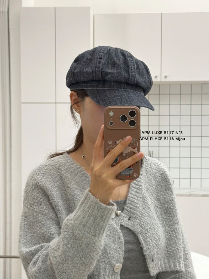 N3韓國東大門直郵女裝新款時尚26春夏帽子水洗牛仔布貝雷N3帽子