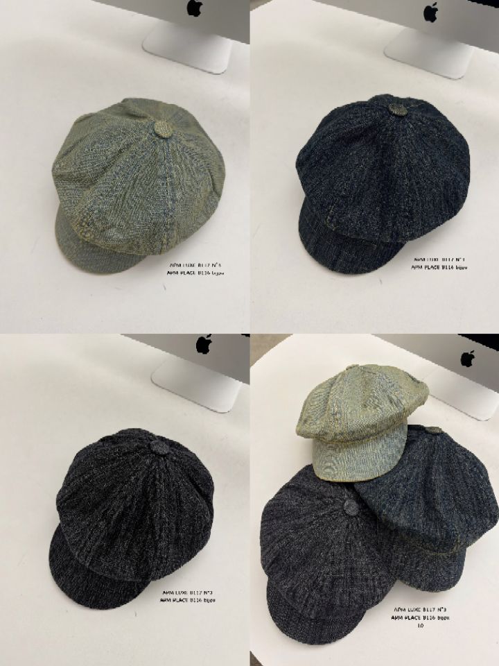 N3韓國東大門直郵女裝新款時尚26春夏帽子水洗牛仔布貝雷N3帽子