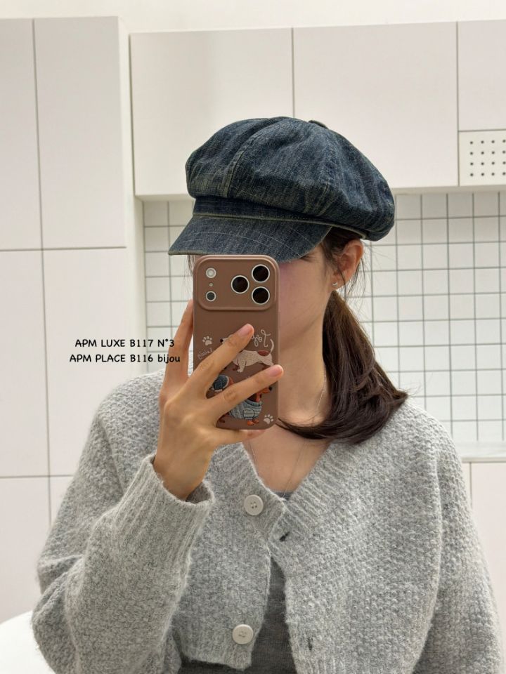 N3韓國東大門直郵女裝新款時尚26春夏帽子水洗牛仔布貝雷N3帽子