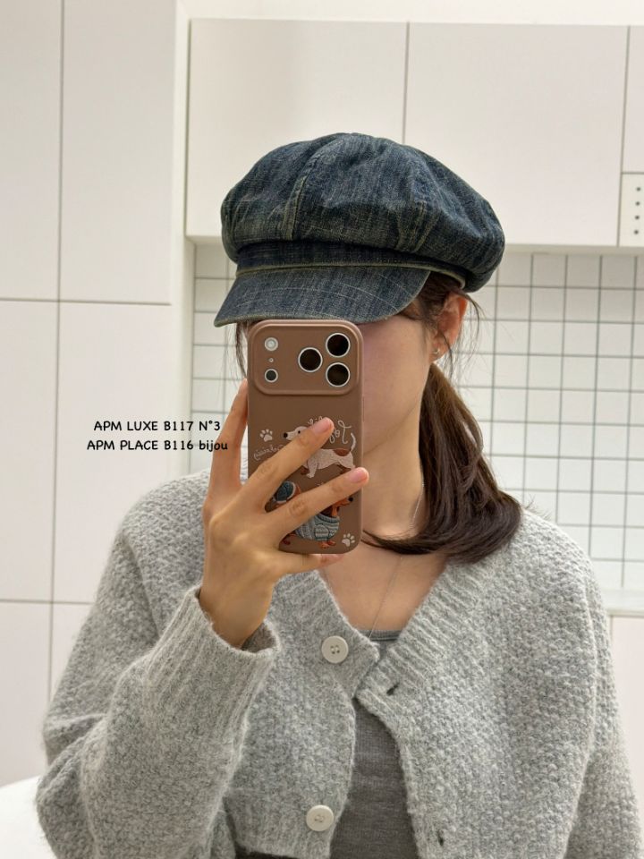 N3韓國東大門直郵女裝新款時尚26春夏帽子水洗牛仔布貝雷N3帽子