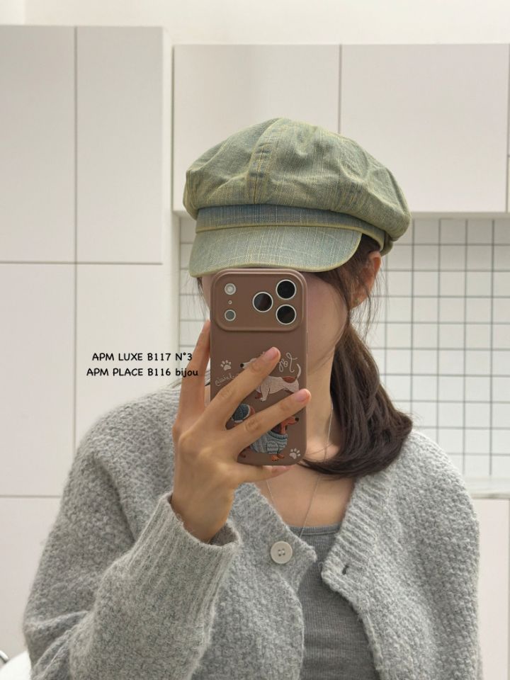 N3韓國東大門直郵女裝新款時尚26春夏帽子水洗牛仔布貝雷N3帽子