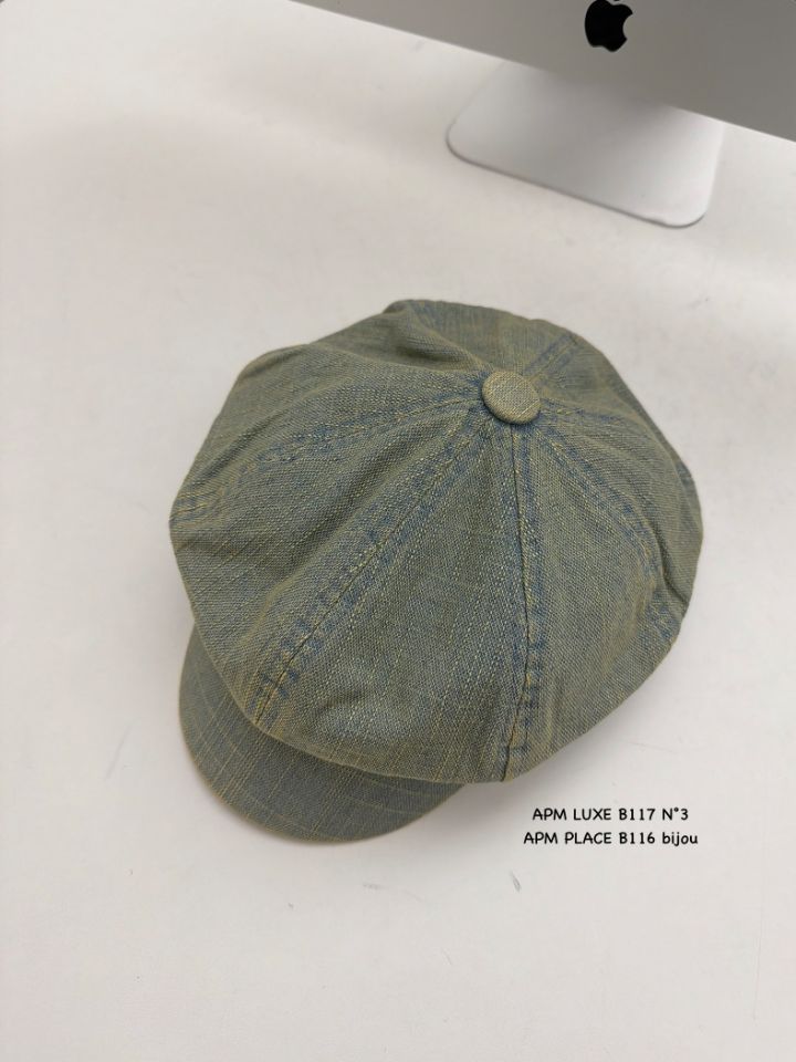 N3韓國東大門直郵女裝新款時尚26春夏帽子水洗牛仔布貝雷N3帽子圖色1