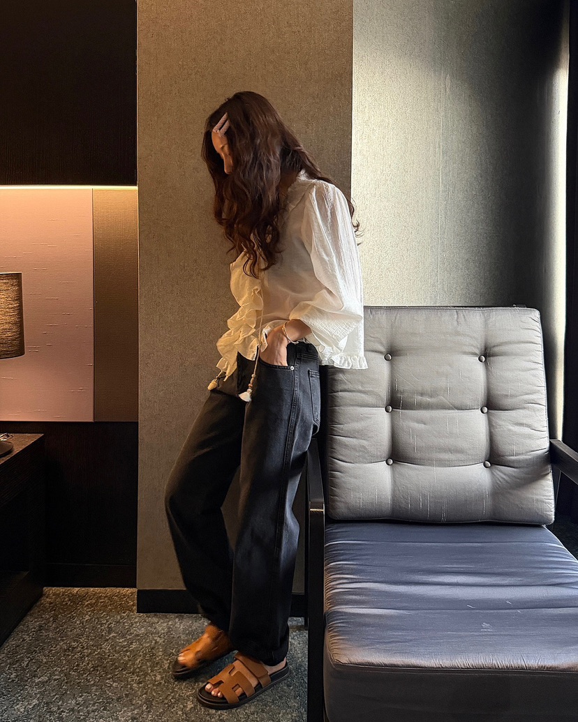 LOVE PULL韓國代購女裝新品職業休閑26春夏襯衫蕾絲衫流蘇LOVE PULL襯衫/蕾絲衫