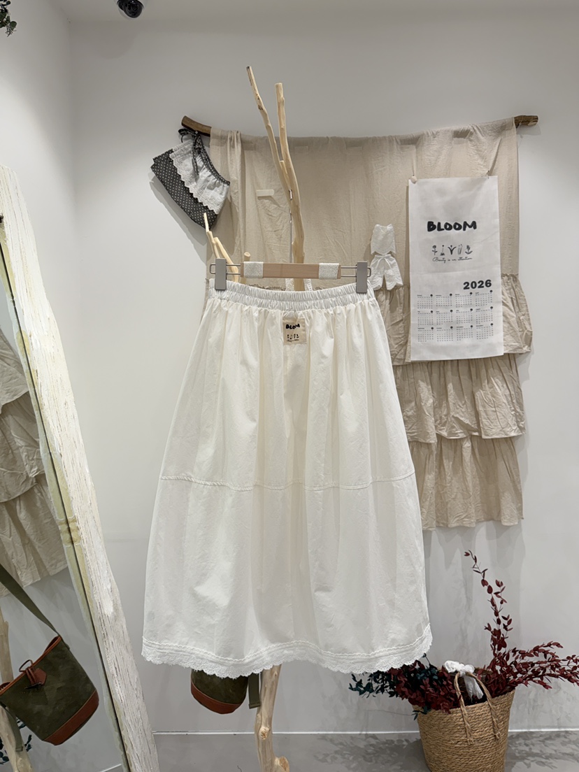 BLOOM韓國代購女士新款熱賣人氣26春夏休閑時尚職業長裙蕾絲BLOOM-S長裙