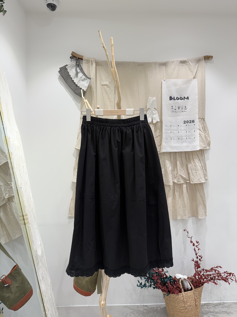BLOOM韓國代購女士新款熱賣人氣26春夏休閑時尚職業長裙蕾絲BLOOM-S長裙圖色2