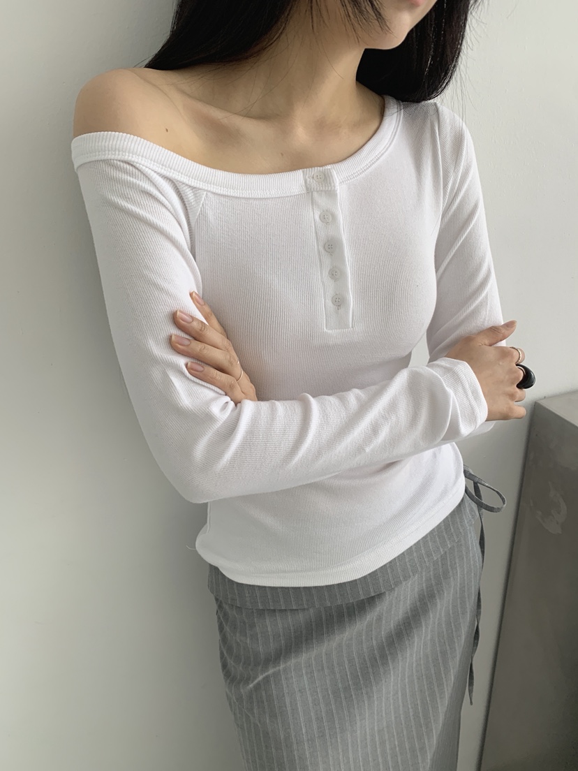 MOMENT韓國直郵女士新款推薦26春夏時尚熱賣職業人氣長袖T恤MOMENT/RECOVER長袖T恤