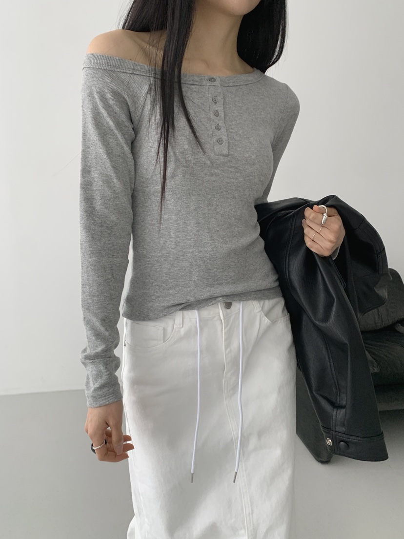 MOMENT韓國直郵女士新款推薦26春夏時尚熱賣職業人氣長袖T恤MOMENT/RECOVER長袖T恤