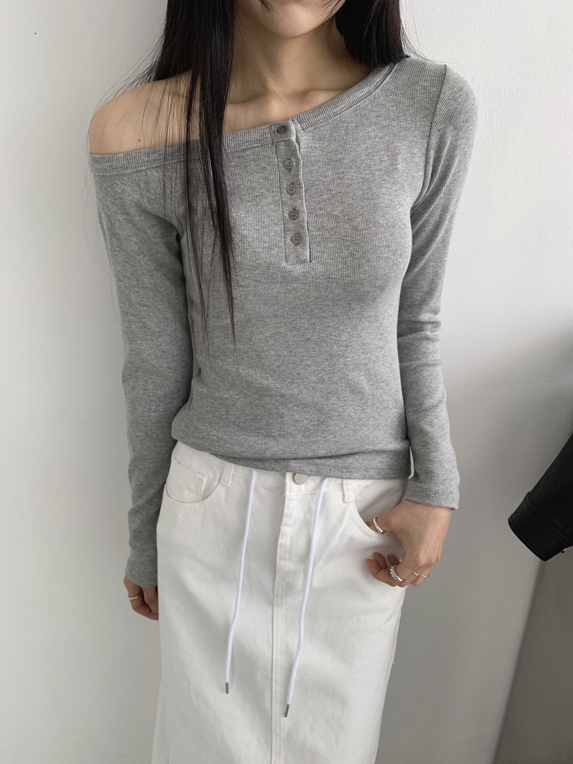 MOMENT韓國直郵女士新款推薦26春夏時尚熱賣職業人氣長袖T恤MOMENT/RECOVER長袖T恤