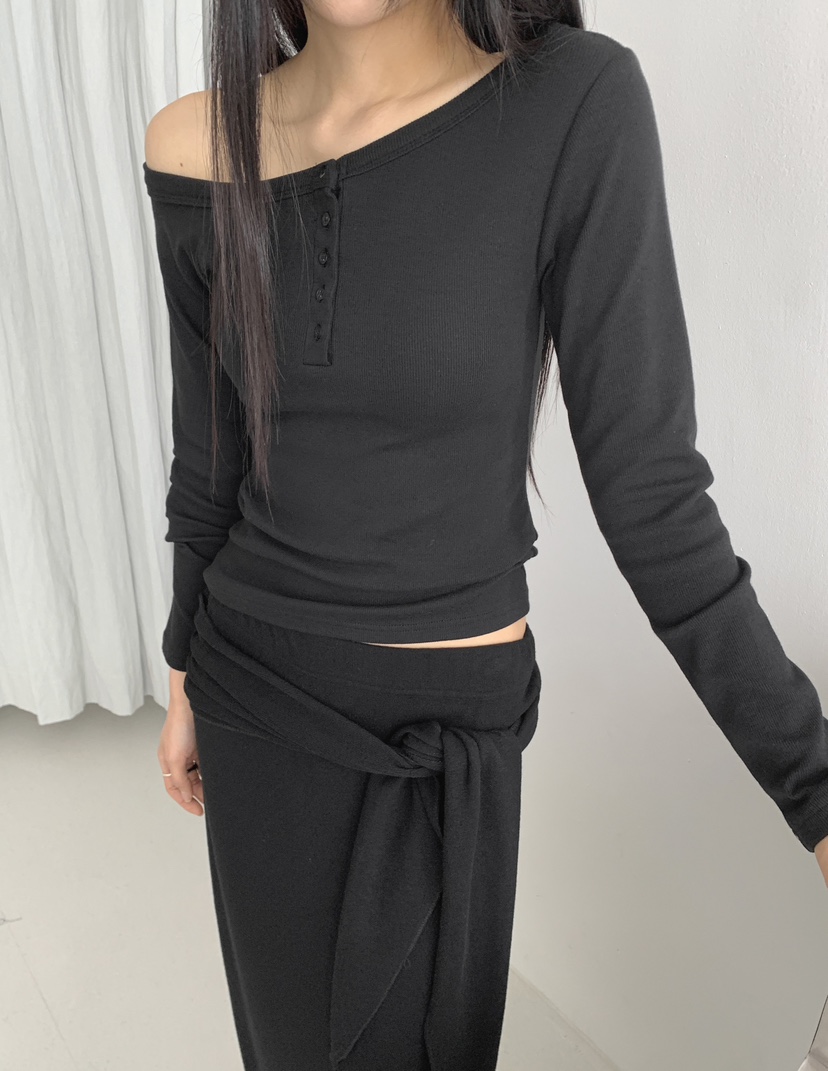 MOMENT韓國直郵女士新款推薦26春夏時尚熱賣職業人氣長袖T恤MOMENT/RECOVER長袖T恤