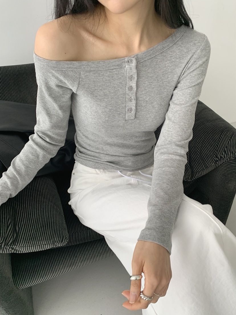 MOMENT韓國直郵女士新款推薦26春夏時尚熱賣職業人氣長袖T恤MOMENT/RECOVER長袖T恤圖色2