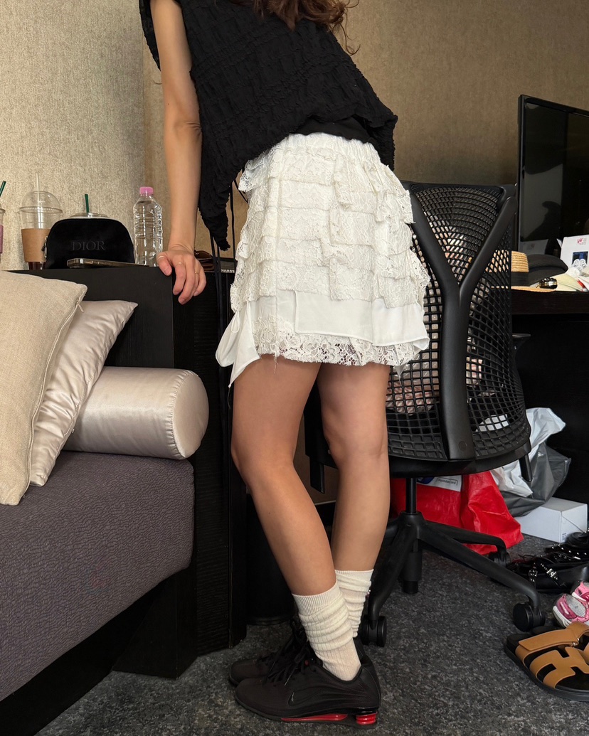 LOVE PULL韓國東大門直郵女士新品熱賣休閑時尚26春夏短裙LOVE PULL短裙