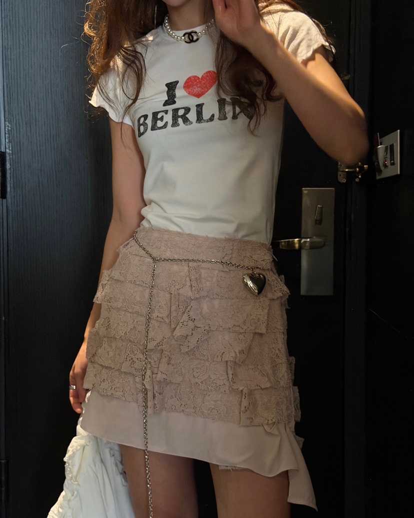 LOVE PULL韓國東大門直郵女士新品熱賣休閑時尚26春夏短裙LOVE PULL短裙