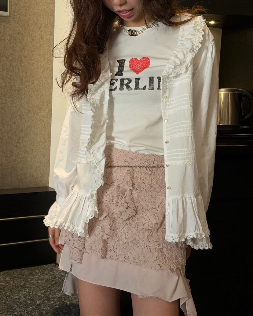 LOVE PULL韓國東大門直郵女士新品熱賣休閑時尚26春夏短裙LOVE PULL短裙