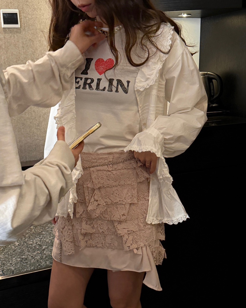 LOVE PULL韓國東大門直郵女士新品熱賣休閑時尚26春夏短裙LOVE PULL短裙