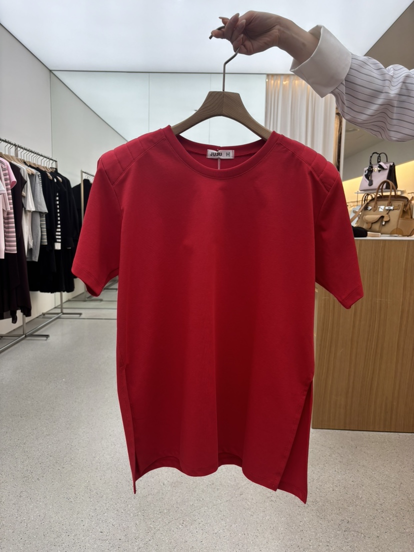 JUJU韓國東大門直郵女士新款推薦時尚職業熱賣人氣26春夏T恤JUJUT恤圖色2