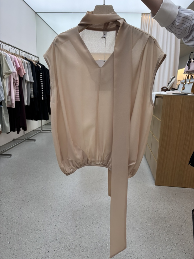 JUJU韓國代購女士新品推薦職業熱賣休閑襯衫蕾絲衫含脖帶JUJU襯衫/蕾絲衫圖色1