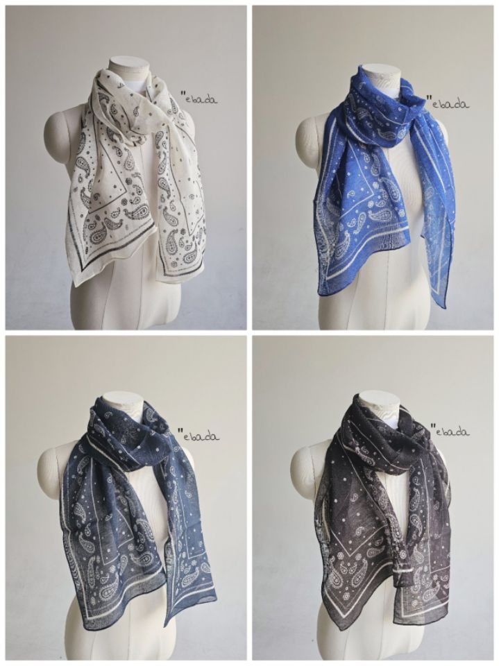 EBADA韓國直郵實拍女士新品休閑人氣職業26春夏圍巾披肩亞麻絨EBADA圍巾/披肩