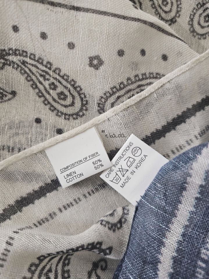 EBADA韓國直郵實拍女士新品休閑人氣職業26春夏圍巾披肩亞麻絨EBADA圍巾/披肩