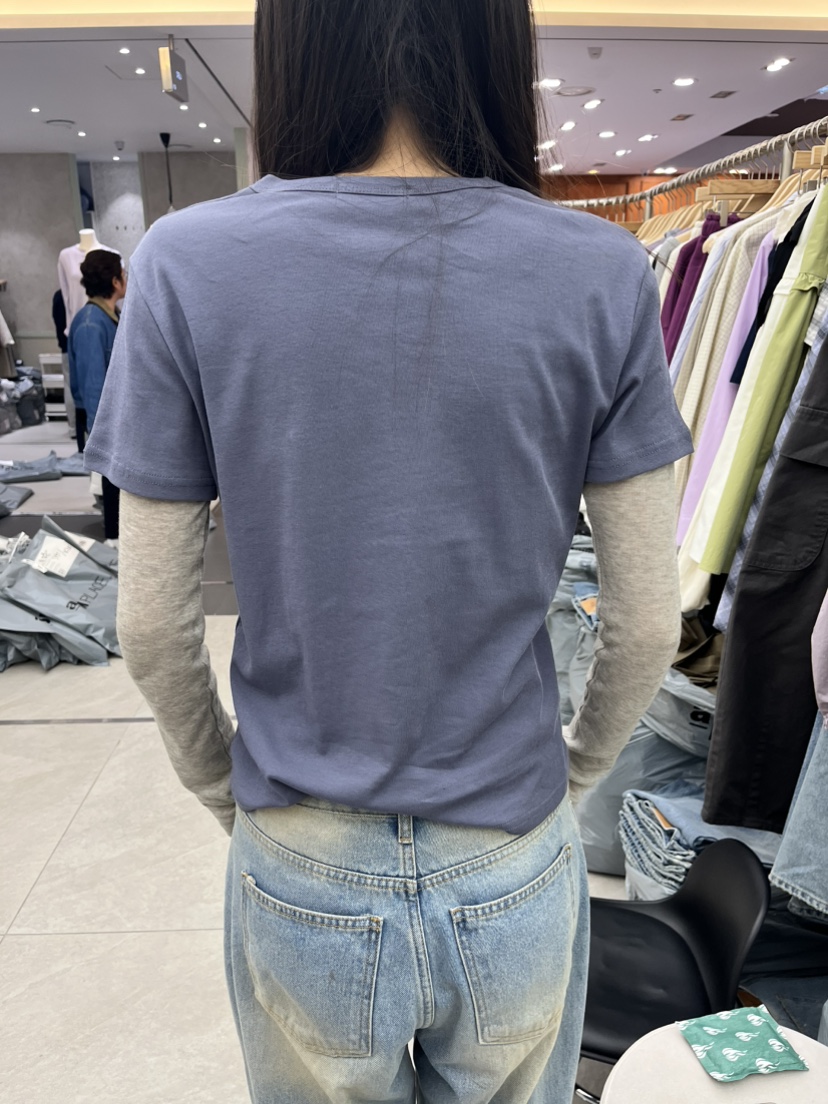 I MFACT韓國直郵實拍女裝新款休閑26春夏T恤不含內搭復古腰帶I MFACTT恤