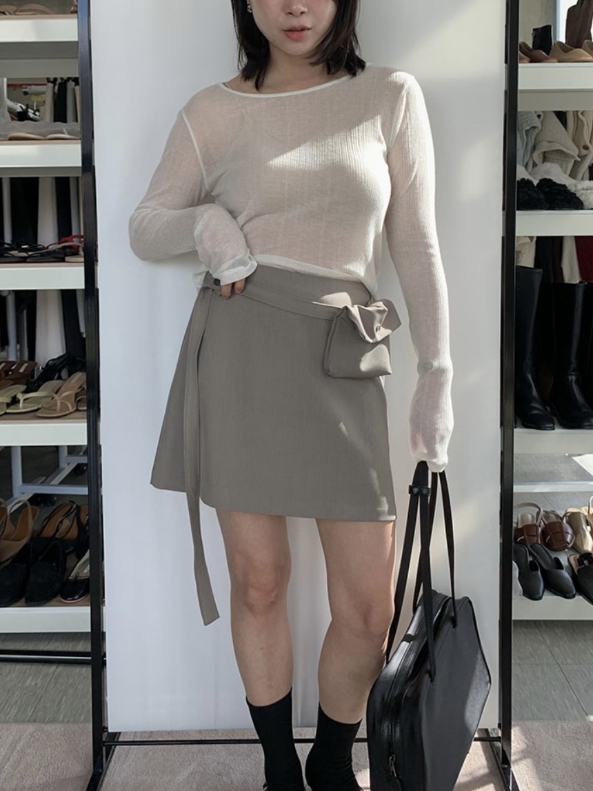 MOMENT韓國直郵女裝新款人氣熱賣26春夏推薦休閑職業短裙MOMENT/RECOVER短裙圖色1